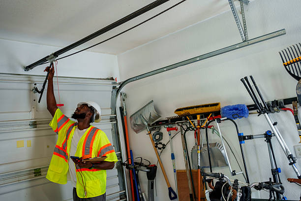 Professional Garage Door Panel Replacement technician working in Hobart, WI
